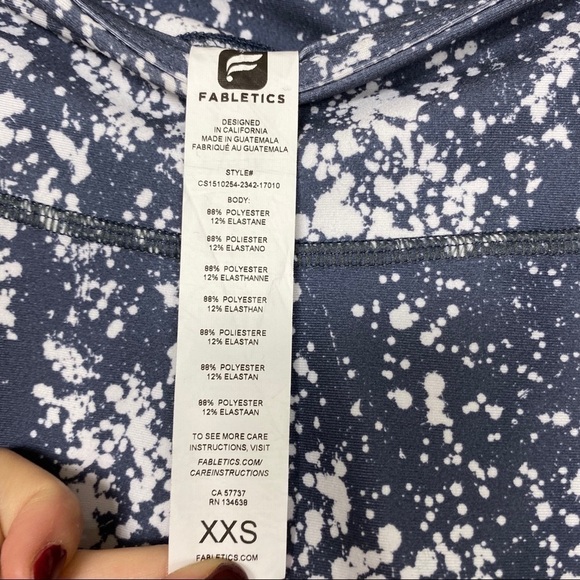 FABLETICS Mid-Rise Printed PowerHold Capri Galaxy XXS - Picture 4 of 6